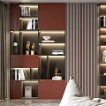 Modern bookcase 3d model