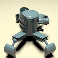 Smart Machine 3D Model With Multiple Mechanical Legs And Front Sensor Design 3d model