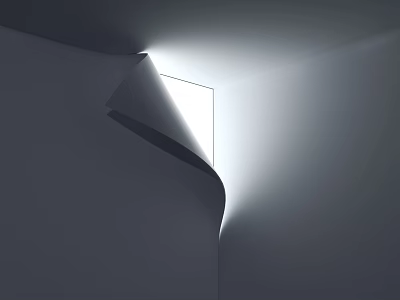 Modern Minimalist Wall Lamp With Soft Lighting Illuminating Gray Background Surface 3d model