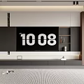 Modern TV Stand Design With Sleek Lines Wooden Panels And Storage Shelves