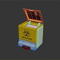 Biohazard Medical waste Medical waste Medical garbage Realistic model of medical dustbin 3d model