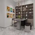 Modern Pet Life Shopping Mall Shop With Glass Partitions Dog Reception Desk And Marble Floor