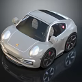 Silver Sports Car Featuring Modern Design Black Wheels Round Headlights And Shiny Surface 3d model