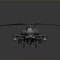 Detailed Military Camouflage Helicopter With Rotors And Weapon Systems