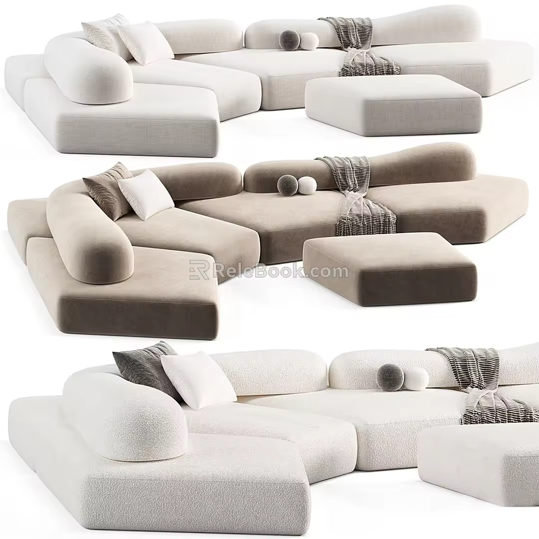Modern Combination Multiplayer Sofa 3d model