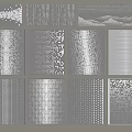 Modern Perforated Panel Background Wall 3d model