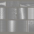 Modern Perforated Panel Background Wall 3d model