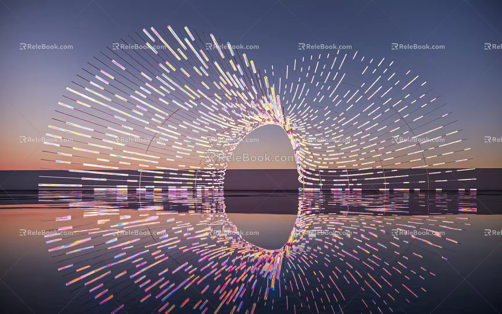 Modern Landscape Gallery Frame Art Gallery Frame Space-time Tunnel Gallery Frame Science Fiction Gallery Frame 3d model