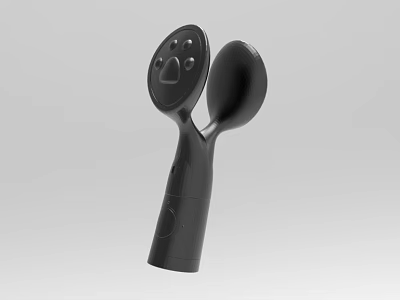 Modern Decorative Ornament Set With Black Dual Spherical Design And Ergonomic Handle 3d model