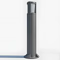 Modern Outdoor Light Cylindrical Design For Garden Pathway With Metal Body And Transparent Shade