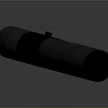 Gray And Black Cylindrical Military Weapon Barrel With Metallic Structure Design