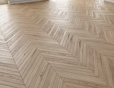 Light Colored Herringbone Pattern Wooden Floor With Natural Texture And Modern Design 3d model