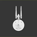 Futuristic Starship Model With NCC 1701 Identifier For Interstellar Cosmic Exploration Missions