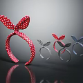 Fashionable Bow Headbands with Red Polka Dot and Various Colors Design