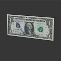 One Dollar Bill With Spending Text On Dark Background Showing Clear Reflection