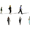 modern two-dimensional figure 3d model
