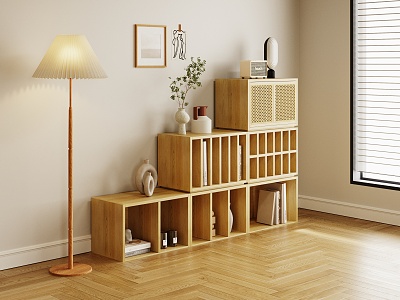 Modern Bookcase Storage Decorative Cabinet model