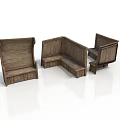 Wooden Furniture Collection Featuring Various Shaped Seats And Booth Design For Home