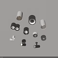 Modern Black And White Downlights And Spotlights With Various Styles For Ceiling Lighting