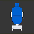 Blue Medical Patient Transfer Chair With Wheels Armrests And Padded Seat