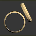 Two Elegant Gold Bracelets With Hammered Textured Surface And Shiny Metallic Look