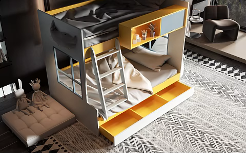 Style Commodity Bed 3d model