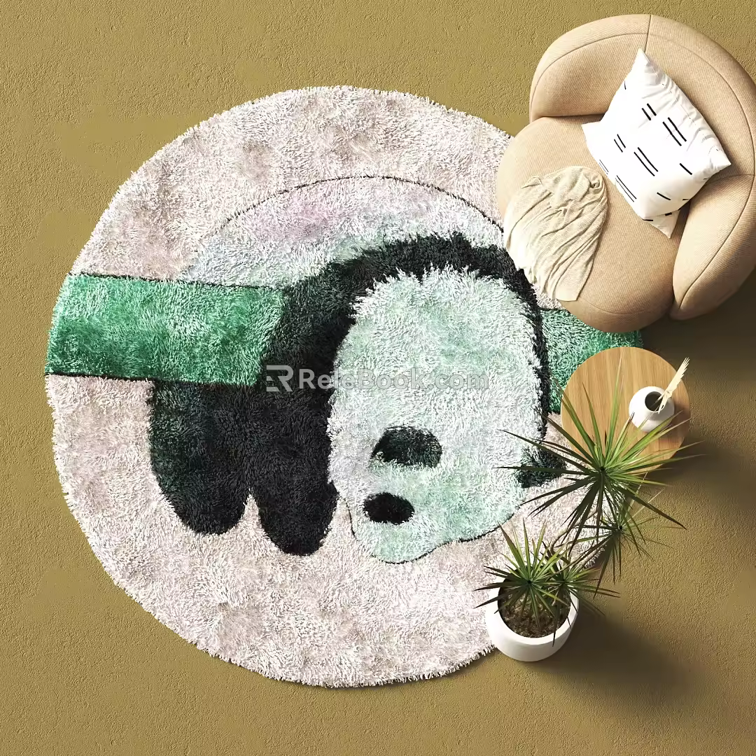 Round carpet 3d model