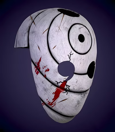 Realistic Naruto with Soil Mask Modern Realistic Mask Animation Naruto Mask Uchiha with Soil 3d model