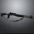 Tactical Shotgun With Stainless Steel Barrel Black Grip And Modern Design