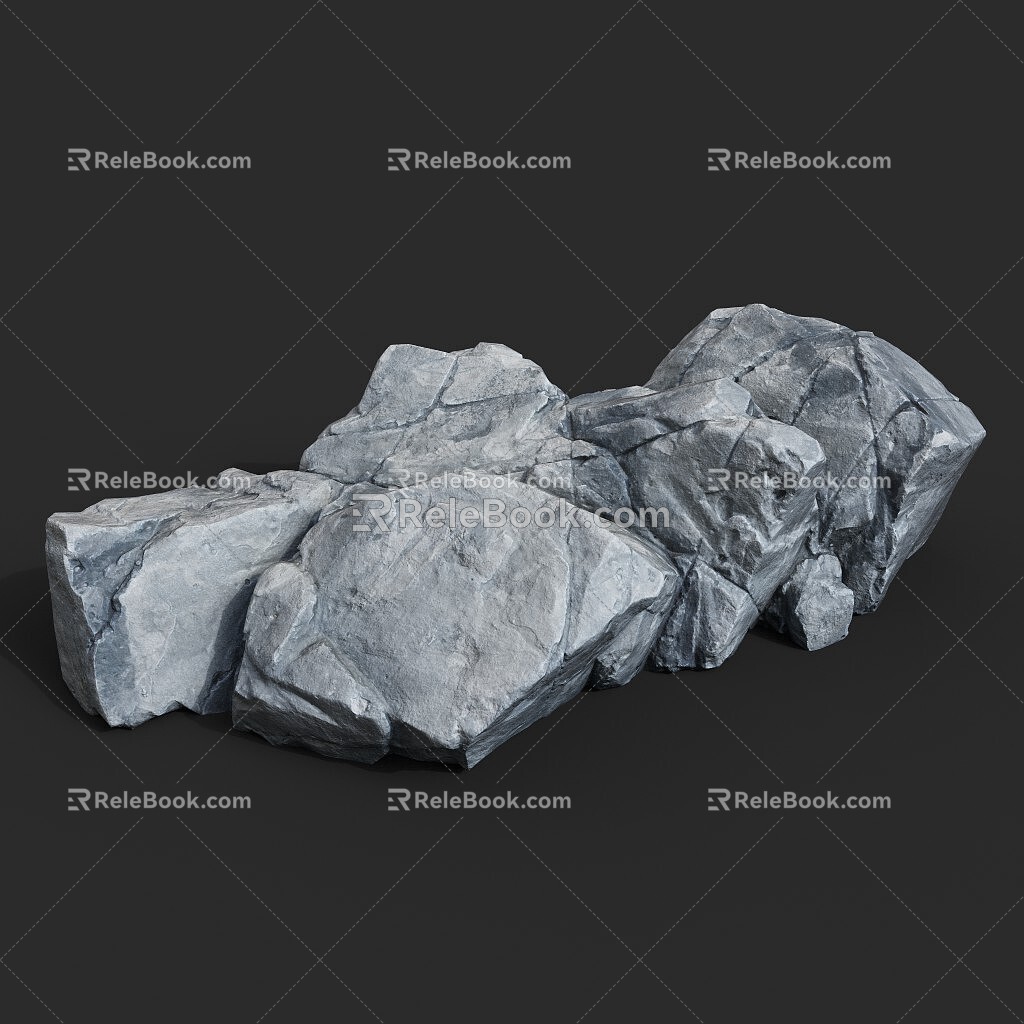 Stone Rock Blocks Stone Boulders Granite Natural Landscape 3d model