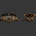Game Movie Characters in Ornate Armour with Gold Accents Male and Female Designs