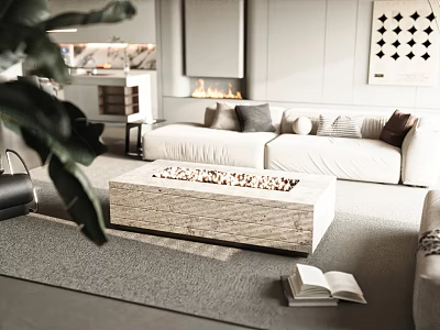 Modern Fireplace 3d model