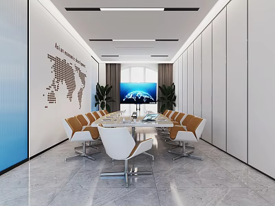 Modern conference room office 3d model