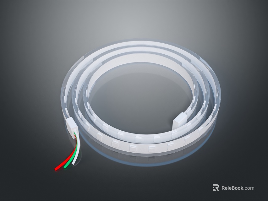 Flexible Waterproof LED Strip Light Set With Silicone Casing For Indoor Home Lighting 3d model 
