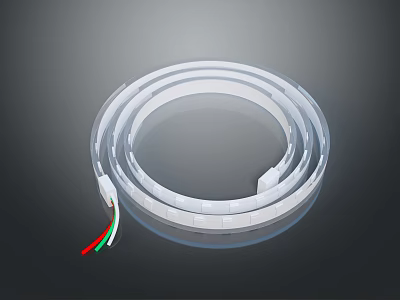 Flexible Waterproof LED Strip Light Set With Silicone Casing For Indoor Home Lighting 3d model