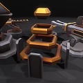 Modern Geometric Decorative Ornament Set With Abstract Sculptures And Tabletop Home Decor