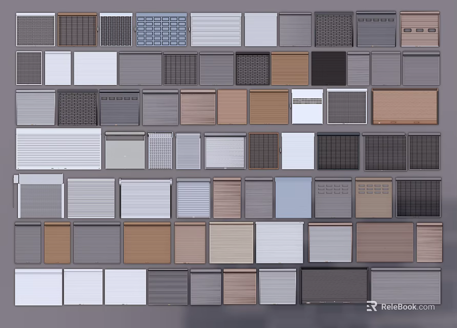 Various Textured Decorative Panels With Multiple Color Options For Interior Design 3d model 