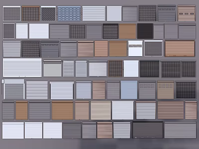 Various Textured Decorative Panels With Multiple Color Options For Interior Design 3d model