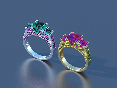 Ring Diamond Ring Gem Ring 3d model