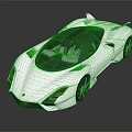 White Modern Sports Car With Sleek Body Black Roof And Aerodynamic Sporty Design