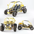 Open Design Yellow Dune Buggy With Black Seats Large Tires And 250 Model