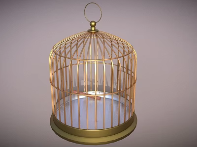 Golden Metal Frame Playground Equipment Featuring Top Ring And Golden Base 3d model