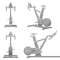 Black Spin Bike With Adjustable Seat Handlebar Yellow Accent Flywheel Home Gym Exercise Equipment