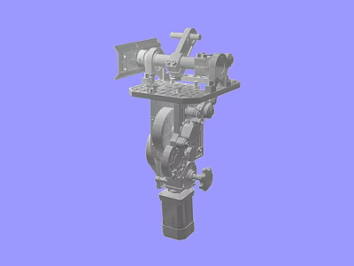 Public Facility Mechanical Device Featuring Rotary Structure And Support Bracket 3d model