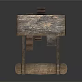 Vintage Industrial Mechanical Equipment With Metal Structure Gear Lever And Rustic Design