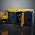 Yellow And Black HP 20 12 Generator With Open Door Showing Internal Components