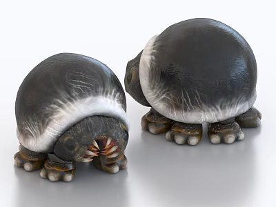 helmet worm helmet worm armor worm ancient animal ancient creature 3d model