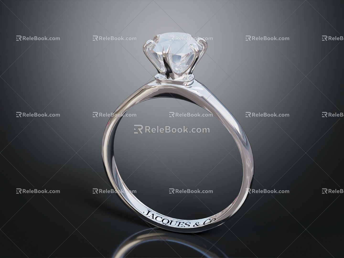 Modern Ring Diamond Ring Gem Ring Women's Ring 3d model