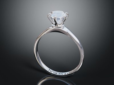 Modern Ring Diamond Ring Gem Ring Women's Ring 3d model