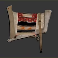 Daily Life Essentials Colorful Striped Saddle Bag With Fabric And Leather Details And Straps
